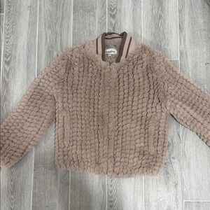 Heartloom Beige Faux Fur Jacket XS